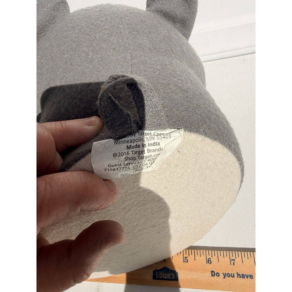 Target Pillowfort Gray Wolf Head Plush 3-D Wall Mount 2016 Retired! - Picture 4 of 6
